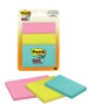 Post-it® Super Sticky Notes, Assorted Sizes, Miami Collection, 3 Pads/Pack, 45 Sheets/Pad