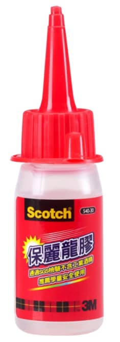 3M(TM) Scotch(R) 保麗龍膠 540-30, 30ml　　　　　　　　　　　　　　　