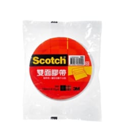 3M(TM) Scotch(R) 雙面膠帶 668, 單入袋裝, 18 mm x 15 yd