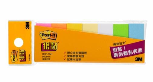 Post-it(R) 利貼(R) 狠黏(TM) 標籤紙 SSP-7AH, 七色