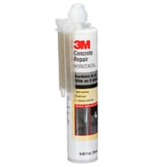 A 3M Scotch-Weld Concrete Repair DP600 Adhesive cartridge with retaining ring nozzles.