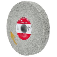 Scotch-Brite™ EX2 Deburring Wheel, X2-WL, 8A MED, 6 in x 1 in x 1 in (15.24 cm x 2.54 cm x 2.54 cm)