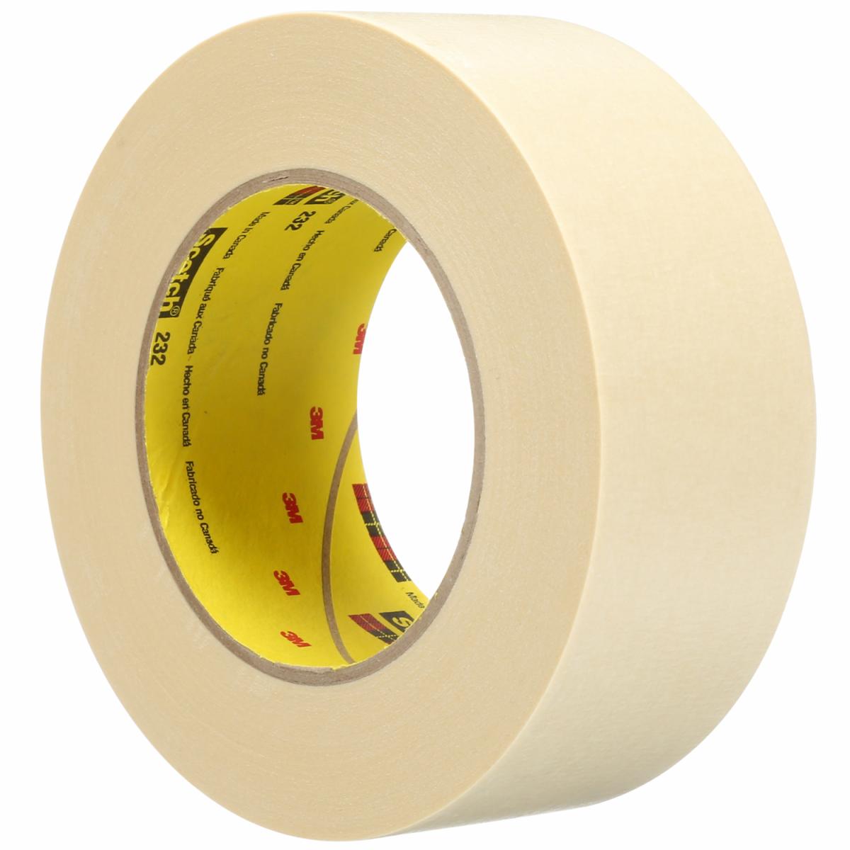 Scotch® High Performance Masking Tape, 232, tan, 1.89 in x 60 yd (48 mm