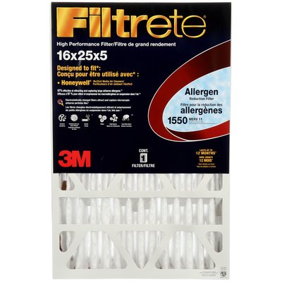Filtrete 16x25x5 Ac Furnace Air Filter Mpr 1550 Dp Healthy