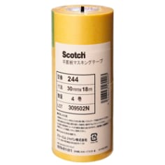 Scotch® 平面紙マスキングテープ 244 30mm x 18m
