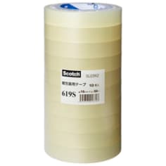 Scotch® 軽包装用テープ 619S 18mm x 50m 透明