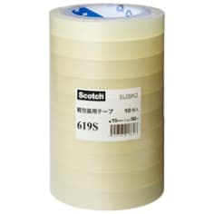 Scotch® 軽包装用テープ 619S 15mm x 50m 透明