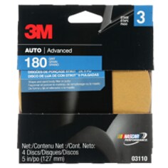 3M™ Stikit™ Sanding Disc, 03110, 180 grit, 5 in (12.7 cm) disc