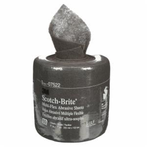 Scotch-Brite Multi-Flex Sheet Roll, MX-SR, SiC Ultra Fine, 8 in x 20 ft, 60 Sheets/Roll, 4 Rolls/Caseimage