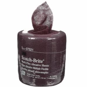 Scotch-Brite Multi-Flex Sheet Roll, MX-SR, 07521, A/O Very Fine, 8 in x 20 ft, 60 Sheets/Roll, 4 Rolls/Case image Scotch-Brite Multi-Flex Sheet Roll, MX-SR, 07521, A/O Very Fine, 8 in x 20 ft, 60 Sheets/Roll, 4 Rolls/Caseimage