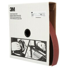 3M Utility Cloth Roll 314D – 1.5" X 50 Yd, P180 Grit, J-Weight, Maroon – Aluminum Oxide Abrasive For Metal, Wood & Plastic