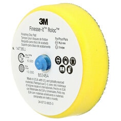 3M™ Finesse-it™ Roloc™ Finishing Disc Pad, 14736U, yellow, 3 in (76.2 mm), firm