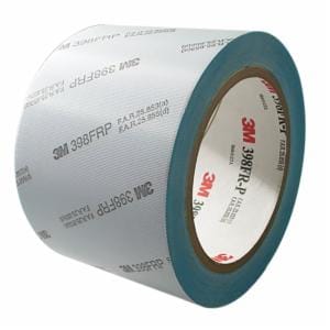 3M™ Glass Cloth Tape 398FRP, White, 3 in x 36 yd, 7 mil, 12 Roll/Case, Skip Slitimage