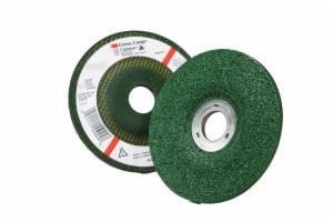 3M™ Green Corps Depressed Center Grinding Wheel, T27 4-1/2 in x 1/4 in x 7/8 in, 36, 10/Carton, 40 ea/Case image 3M™ Green Corps Depressed Center Grinding Wheel, T27 4-1/2 in x 1/4 in x 7/8 in, 36, 10/Carton, 40 ea/Caseimage