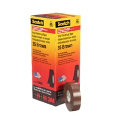 Scotch® 35 Vinyl Electrical Colour Coding Tape, brown, 7 mil,