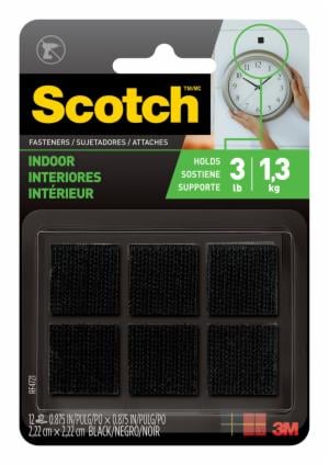 Scotch Indoor Fasteners, RF4721, 7/8 in x 7/8 in (2,22 cm x 2,22 cm), Black, 12 Sets of Squares image Scotch Indoor Fasteners, RF4721, 7/8 in x 7/8 in (2,22 cm x 2,22 cm), Black, 12 Sets of Squaresimage