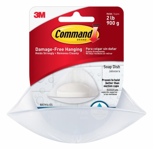 Command Soap Dish with Water-Resistant Strips BATH14-ES