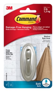 17051BNB-ES Command™ Medium Bath Hook