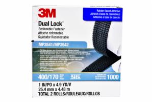 3M™ Dual Lock Reclosable Fastener MP3541/MP3542, Black, 1 in x 5 yd, Type 400/170, 5 Pack/Case image 3M™ Dual Lock Reclosable Fastener MP3541/MP3542, Black, 1 in x 5 yd, Type 400/170, 5 Pack/Caseimage