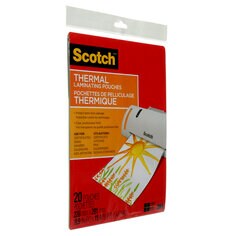 Scotch® Thermal Laminating Pouches, TP3854-20, 22.8 cm x 29 cm