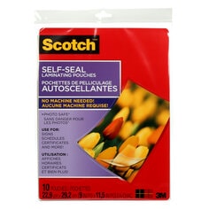 Scotch Laminating Card Protector, LS851-10-C, 6.35 cm X 10.16 cm