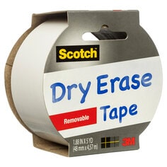 Scotch(R) Dry Erase Removable Tape 48mm x 4.57m 1905R-DE-WHT