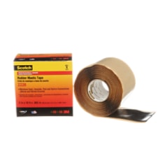 Scotch® 2228 Rubber Mastic Tape, black, 65 mil, 2 in x 10 ft