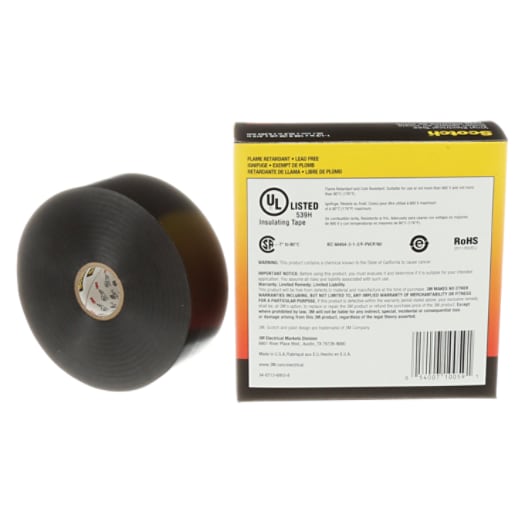 Scotch® 22 Ruban vinyle isolant électrique noir 38mm x 33m ep: 0,25mm ...