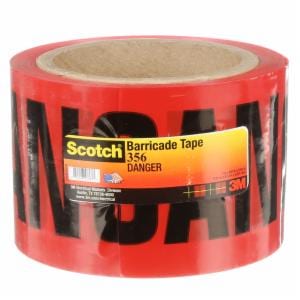 Scotch Barricade Tape 356, DANGER, 3 in x 300 ft, Red, 16 rolls/Case image Scotch Barricade Tape 356, DANGER, 3 in x 300 ft, Red, 16 rolls/Caseimage
