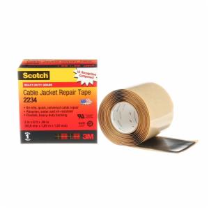 Scotch Cable Jacket Repair Tape 2234, 2 in x 6 ft, Black, 1 roll/carton, 10 rolls/Case image Scotch Cable Jacket Repair Tape 2234, 2 in x 6 ft, Black, 1 roll/carton, 10 rolls/Caseimage