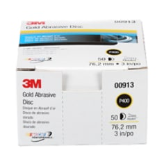 3M™ Hookit™ Gold Disc, 00913, P400 A-weight, 3 in, 50 per box