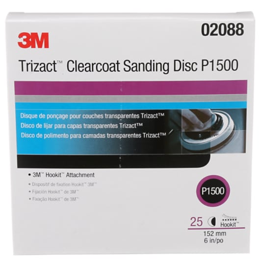 Automotive 3M2088 3M 02088 P1500 Trizact Hookit Clear Coat Sanding