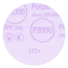 3M™ Hookit™ Purple Finishing Film Abrasive Disc 260L, 30366, 76 mm, P2000