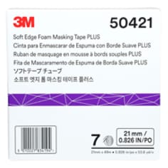 3M™ Soft Edge Foam Masking Tape Plus, 50421, 5.33 in x 23 ft (21 mm x 49 m)