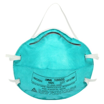 3M™ Cupped Particulate Respirator & Surgical Mask 1860S (small size ...