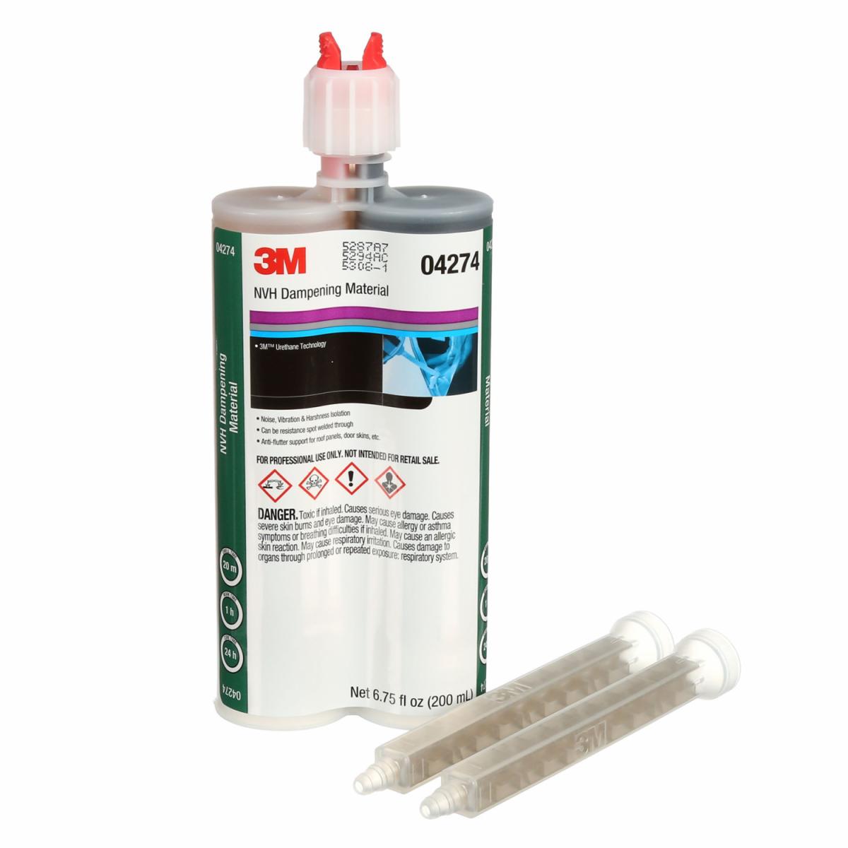 3M™ Noise, Vibration & Harshness Dampening Material, 04274, black/clear