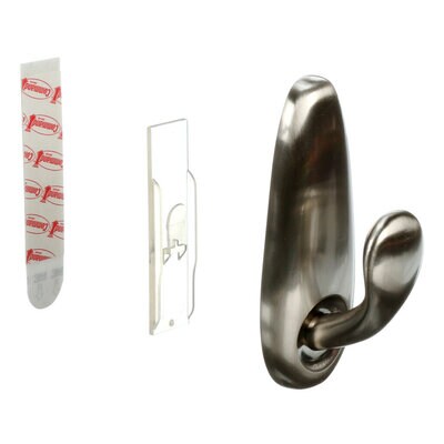 Command™ Forever Classic Brushed Nickel Large Metal Hook