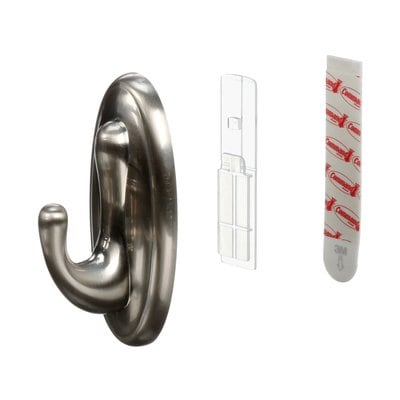 Command™ Decorative Hook Brushed Nickle Traditional Large Hook