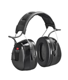 3M PELTOR WorkTunes Pro AM FM Radio Headset Black Hard Hat