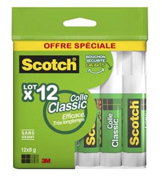 Lot de 12 bâtons de Colle Classic 8g en sachet