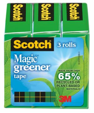 Scotch Magic Greener Tape 812S3, 3/4 in x 800 in (19 mm x 20,3 m) 3 Packimage