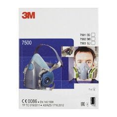 3M™ Återanvändbar halvmask, Medium, 7502