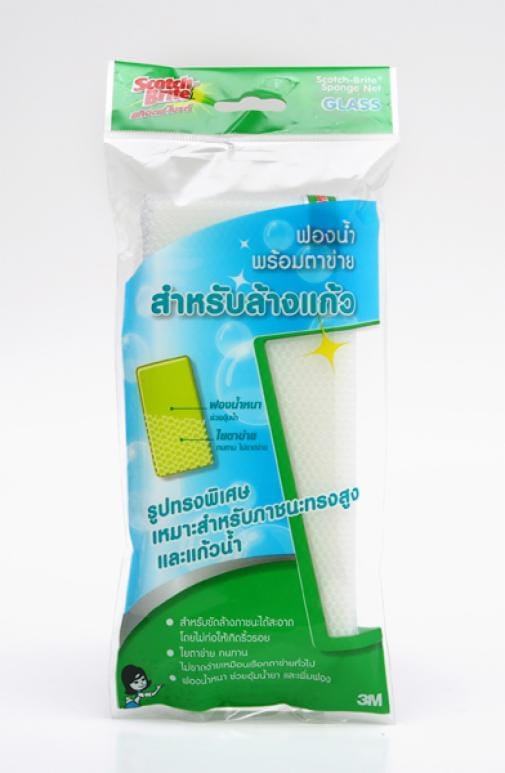 สก๊อตช์-ไบรต์® ฟองน้ำตาข่ายสำหรับล้างแก้ว