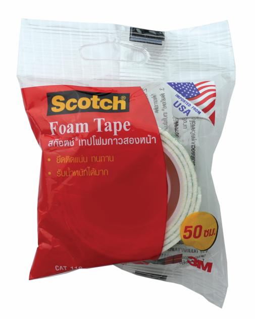 Scotch® เทปโฟมกาวสองหน้า สำหรับติดงานทั่วไป CAT 110