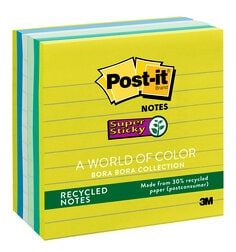 Post-it® Super Sticky Notes 675-6SST SSN 4"x4"BORA BORA