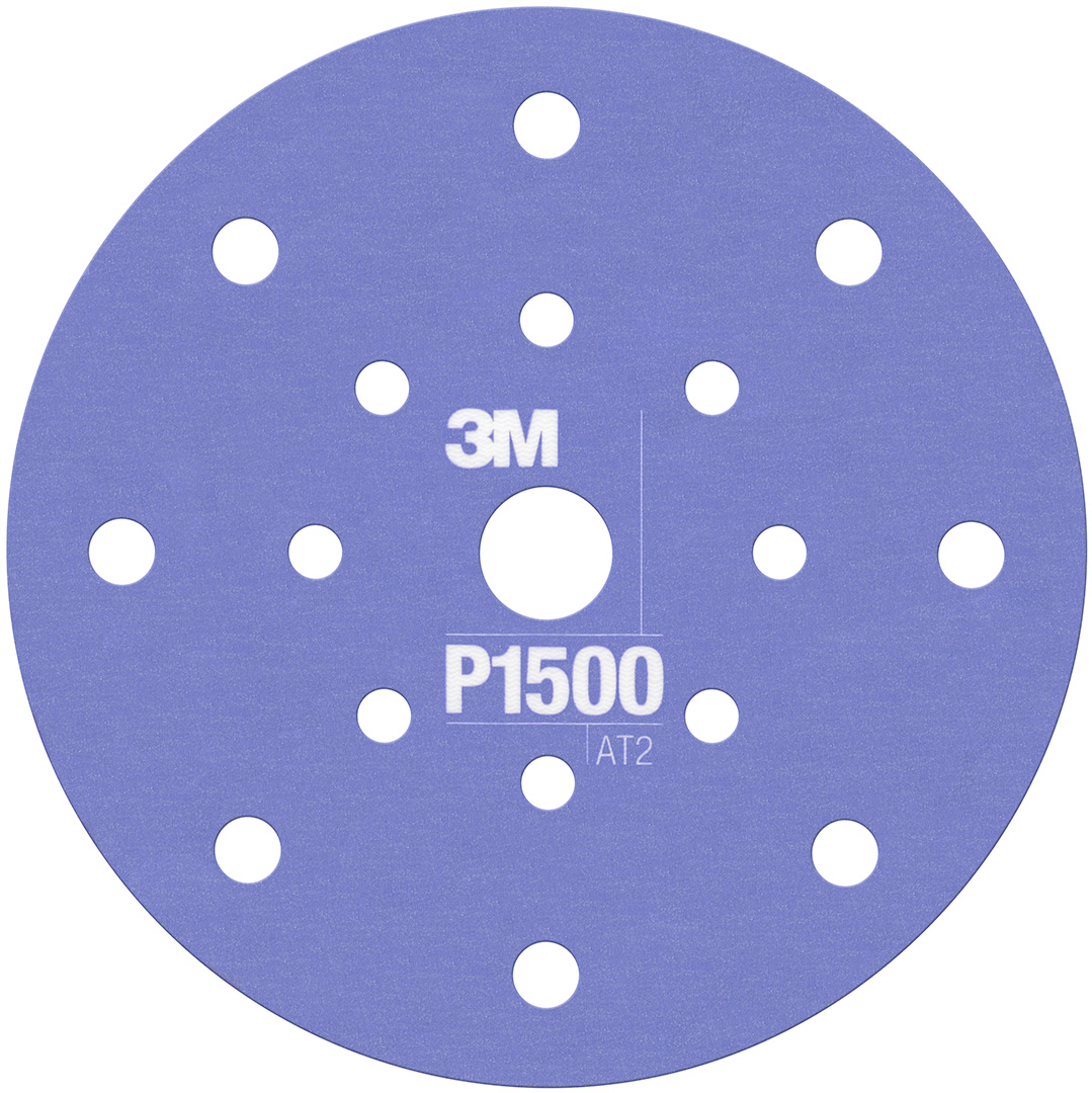 3M™ Hookit™ Flexible Abrasive Disc 270J, 34805, 6 in, Dust Free, P1500, 25 discs per carton, 5 cartons per case