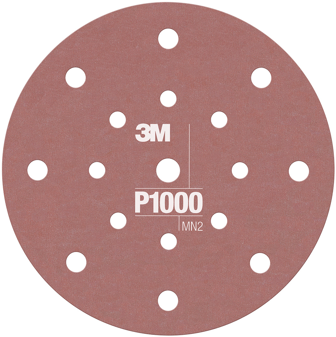 3M™ Hookit™ Flexible Abrasive Disc 270J, 34803, 6 in, Dust Free, P1000, 25 discs per carton, 5 cartons per case