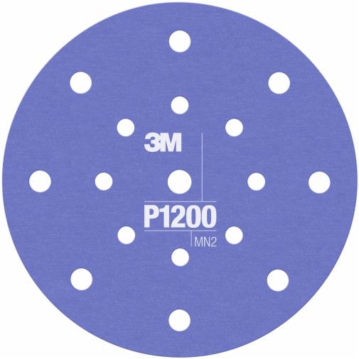 3M™ Hookit™ Flexible Abrasive  Disc, 6 in, 17 Hole, P1200