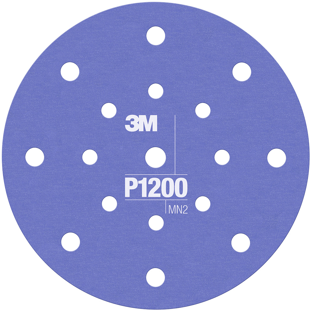 3M™ Hookit™ Flexible Abrasive Disc 270J, 34804, 6 in, Dust Free, P1200, 25 discs per carton, 5 cartons per case