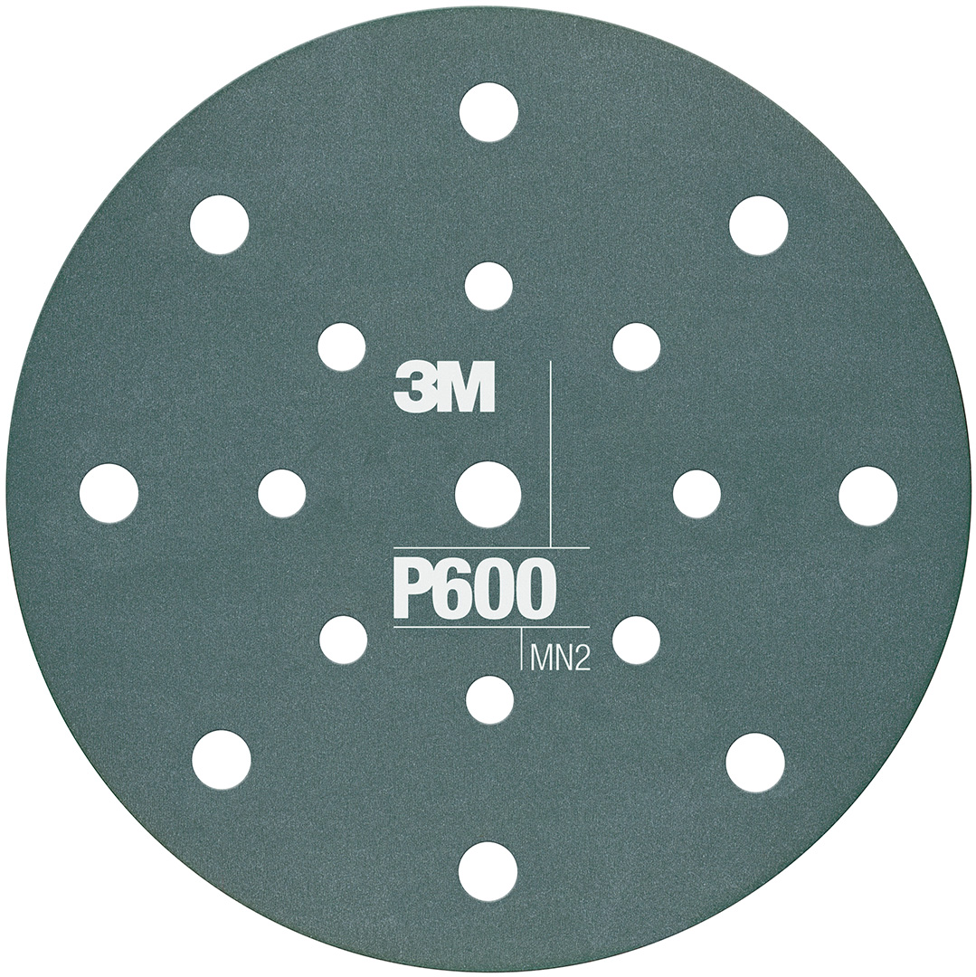3M™ Hookit™ Flexible Abrasive Disc 270J, 34801, 6 in, Dust Free, P600, 25 discs per carton, 5 cartons per case